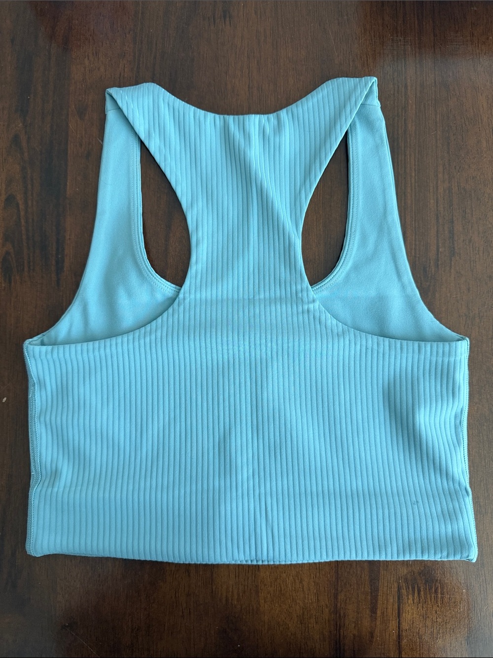 NWOT - Girlfriend Collective Sky Blue Ribbed Racerback Sports Bra - Picture 2 of 3